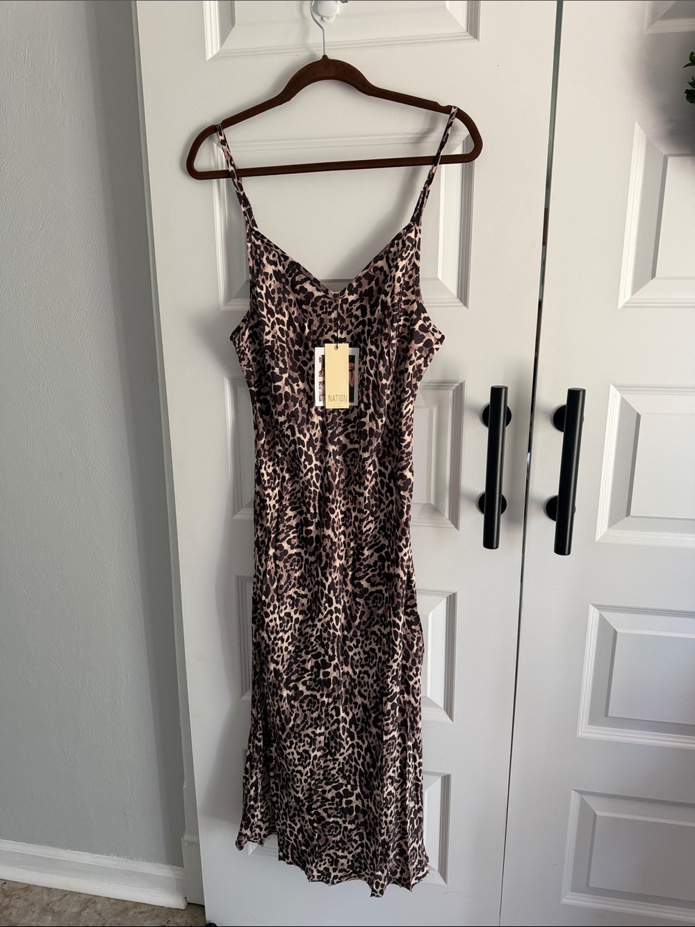 Anthro‎ Nation Los Angeles Leopard Print Slip Dress - XXL